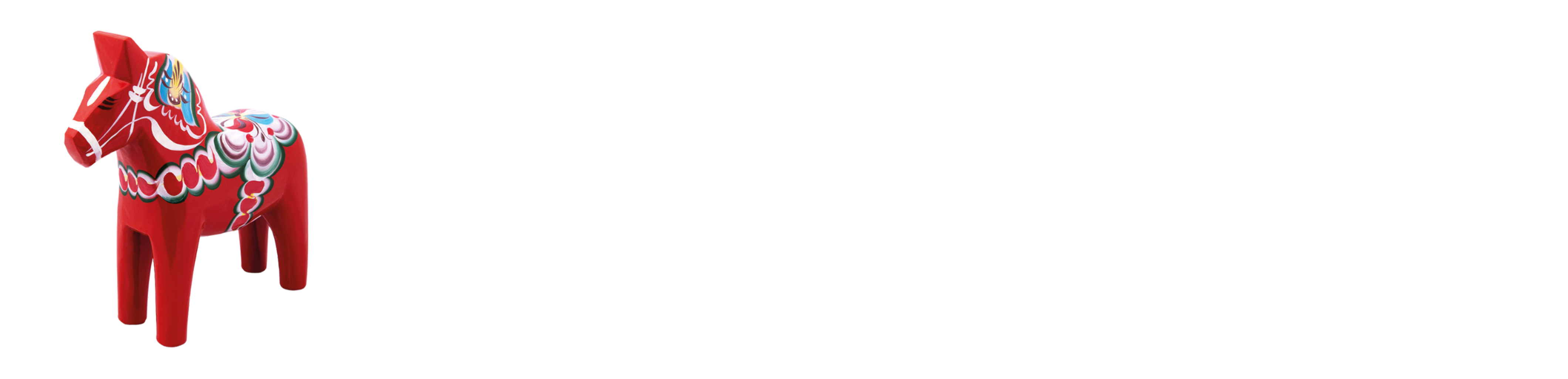 lelles dalahästar logo vit